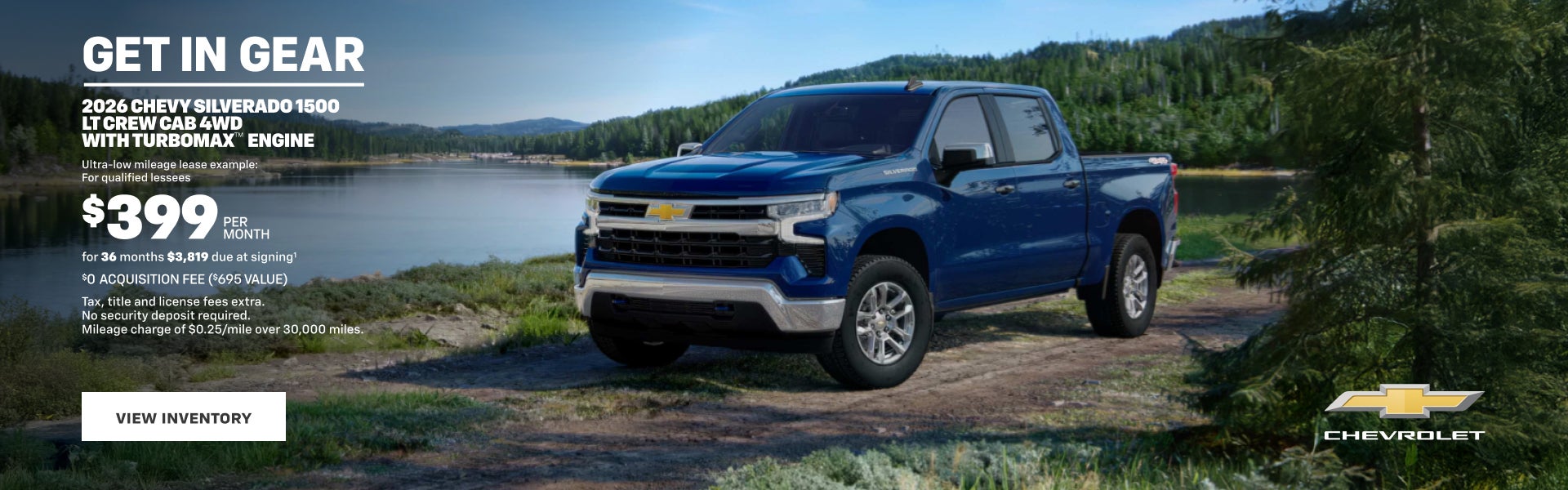 2026 Chevy Silverado 1500 LT Crew Cab 4WD with TurboMax Engine. Ultra-low mileage lease example f...